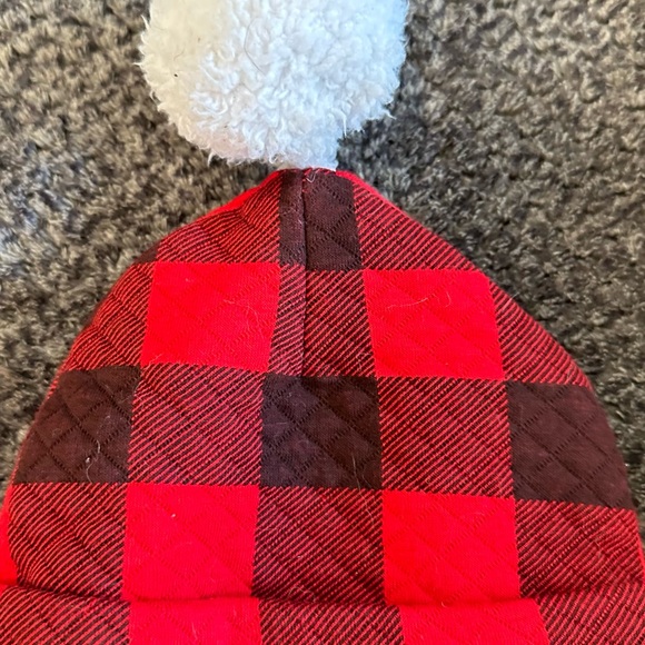Plaid Red and Black baby One Piece with Hat CHRISTMAS - Picture 5 of 5